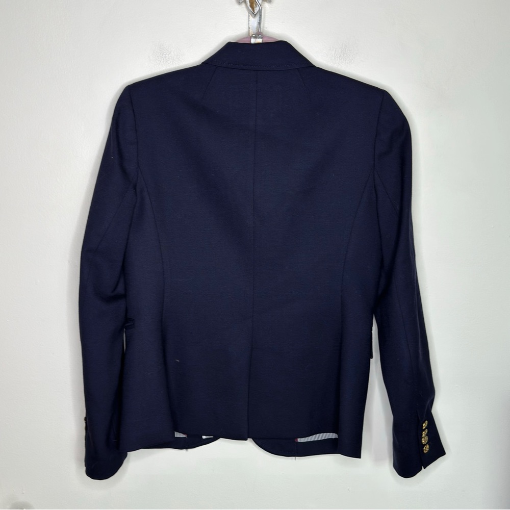 J. CREW Schoolboy Blazer Stretch Wool Navy Blue {L17} - Picture 3 of 5